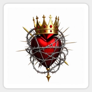 King's heart cloistered in the arrogance of power Sticker